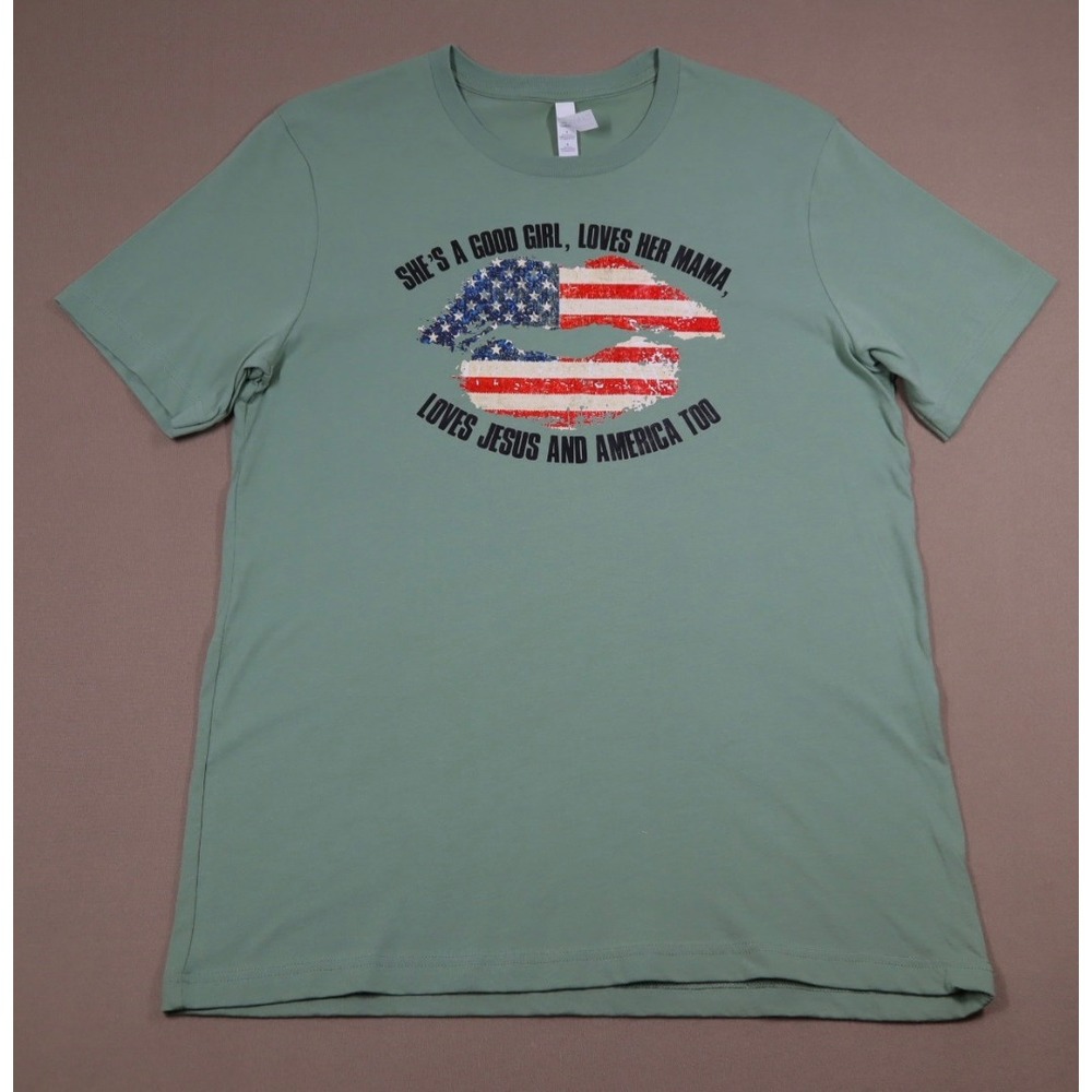 Women's She's a Good Girl Graphic Tee - Green‎ - Size L
